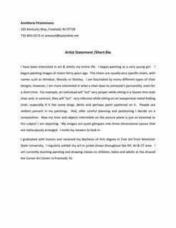 Artist's statement