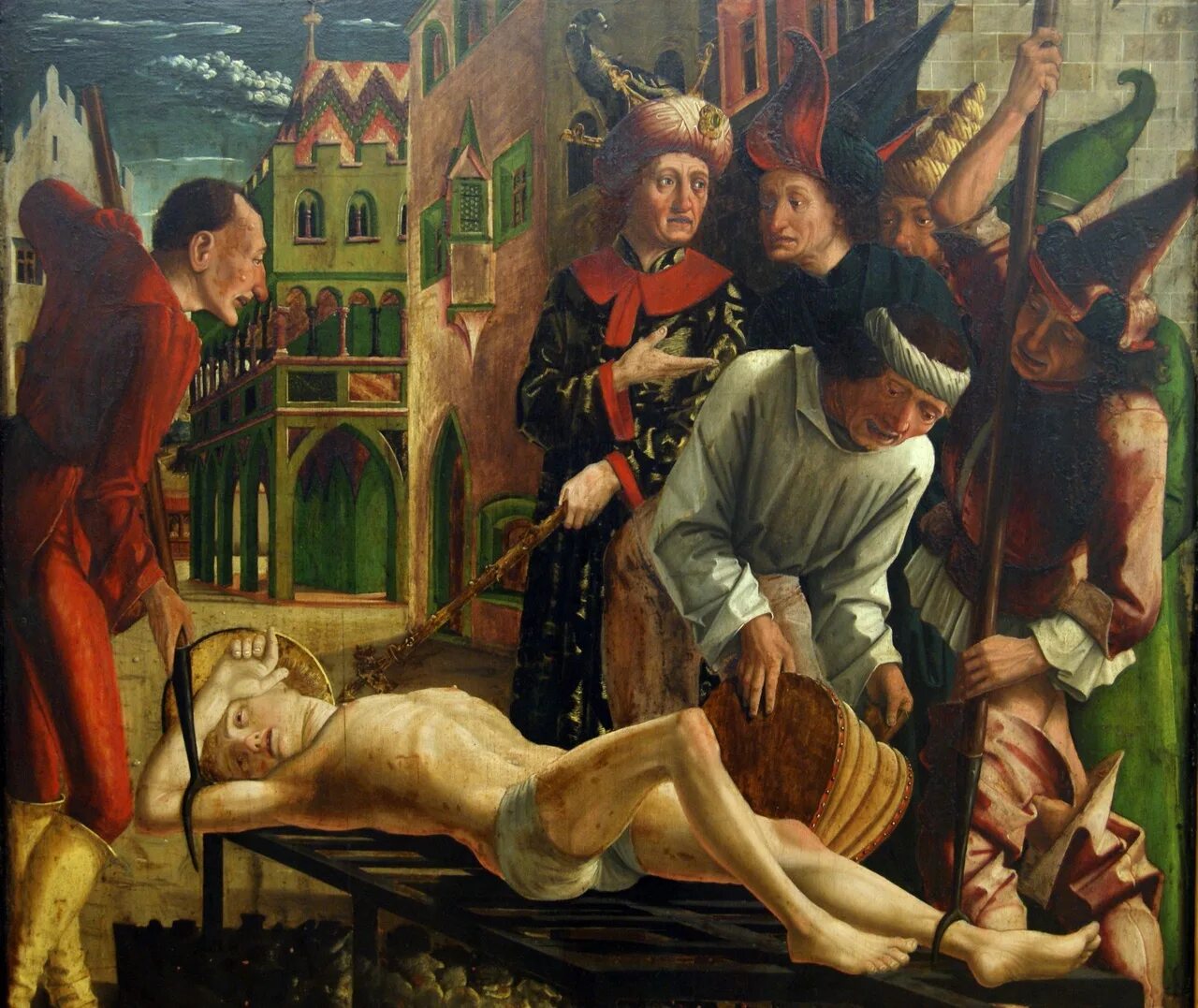 Что за картина. Мученичество Святого Лаврентия. Мученичество Святого Филиппа», 1639. Пахер Михаэль художник. Мученичество св. Лаврентия.