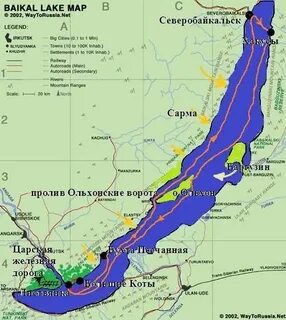 Карта вокруг байкала