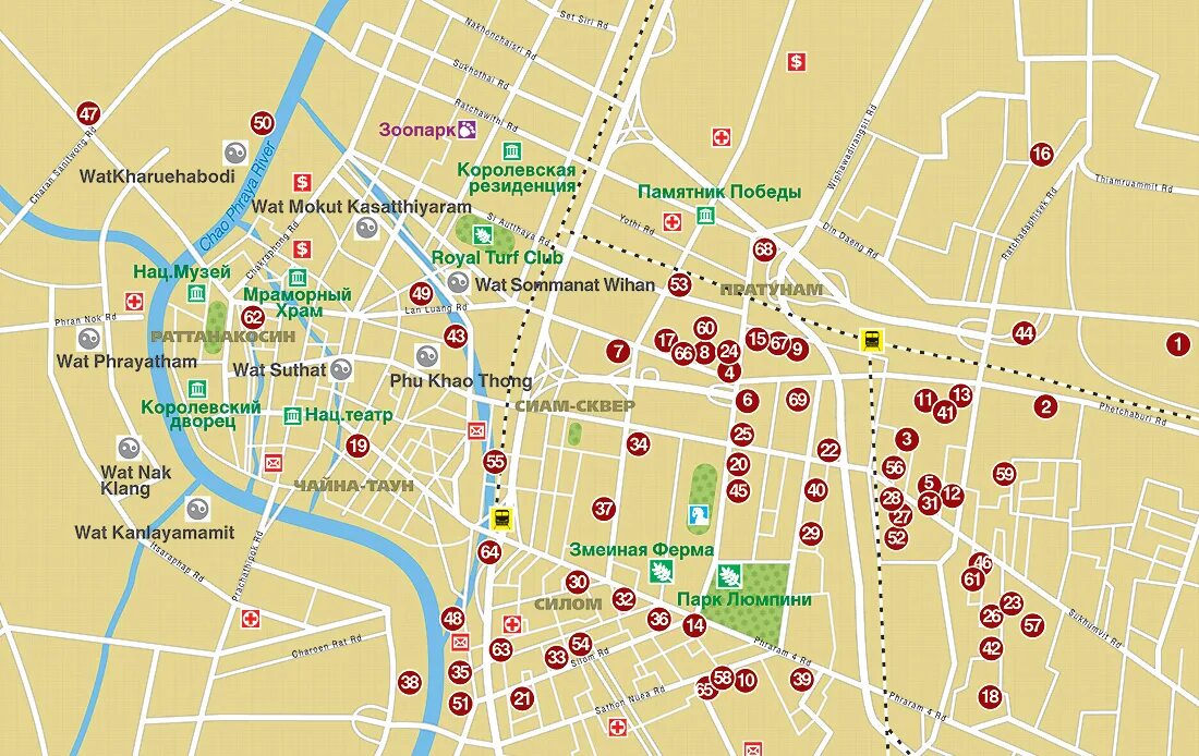 В каком районе бангкока. Бангкок карта города. достопримечательности бангкока на карте. туристическая карта бангкока. карта центра бангкока с достопримечательностями.