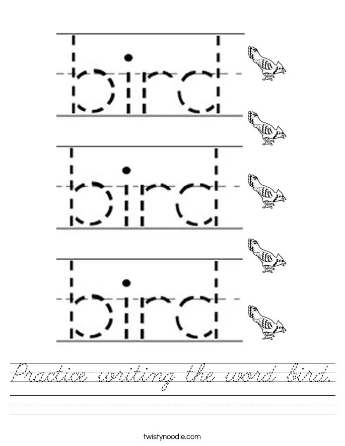 The bird is a word. The bird is a word