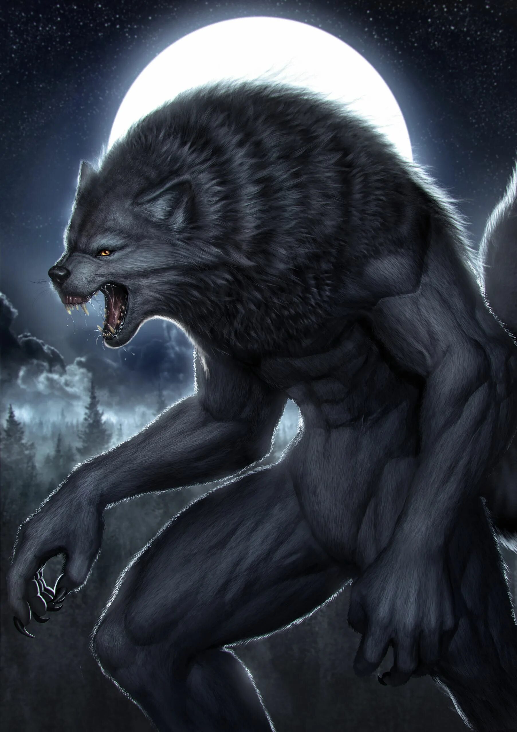 Вервольф волк оборотень. Волк оборотень Werewolf.