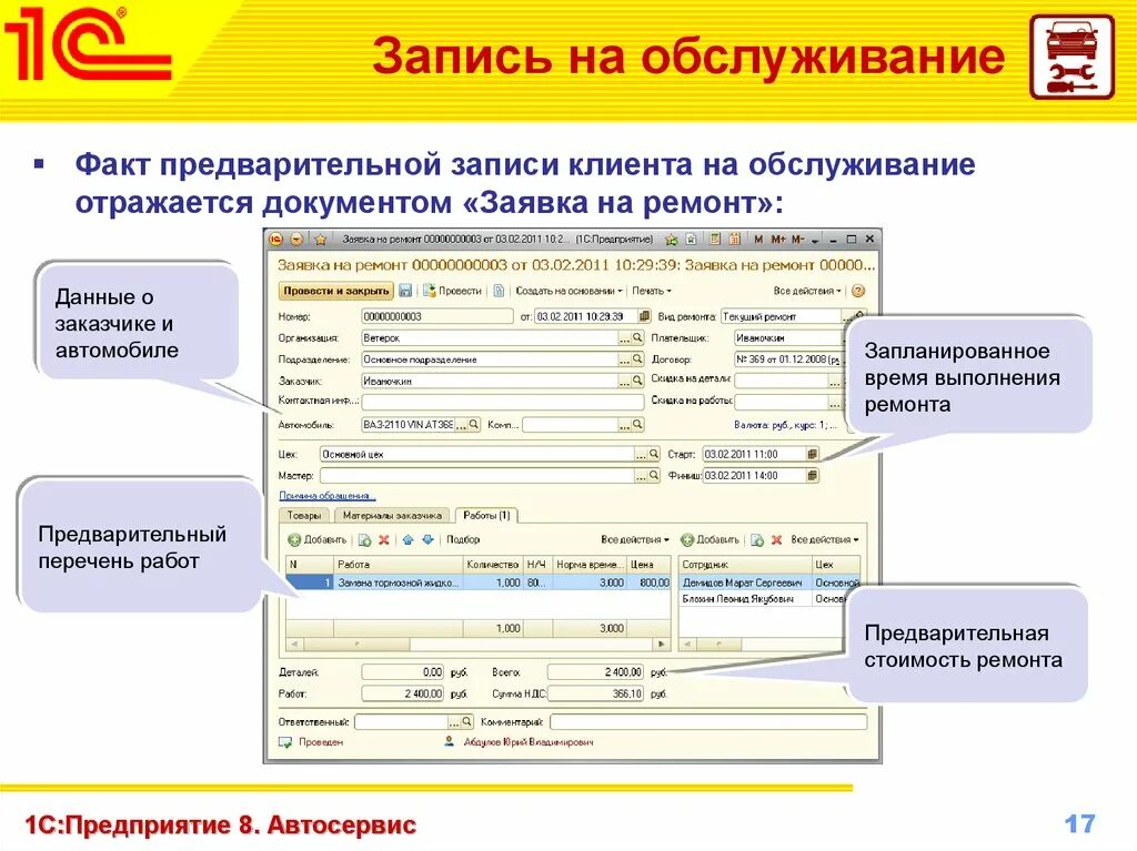 Документ заявок организаций