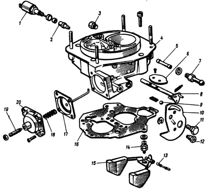 Сборка карбюратора ВАЗ 2105. Схема сборки карбюратора 2105. Карбюратор 21051-1107010. Сборка карбюратора ДААЗ 2105.