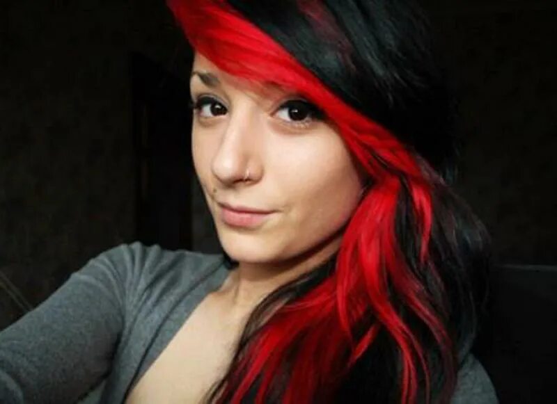 Blacked red hair