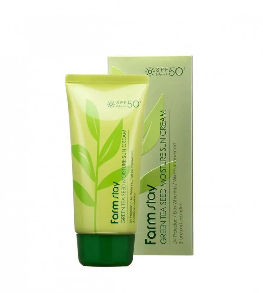 Зеленый увлажняющий крем. Farmstay Green Tea Seed Moisture Sun Cream spf50+ pa+++, 70 ml. Farm stay Green Tea Seed Moisture Sun Cream. Green Tea Seed Moisture Sun Cream spf50+/pa+++. Крем для лица Farmstay Green Tea.