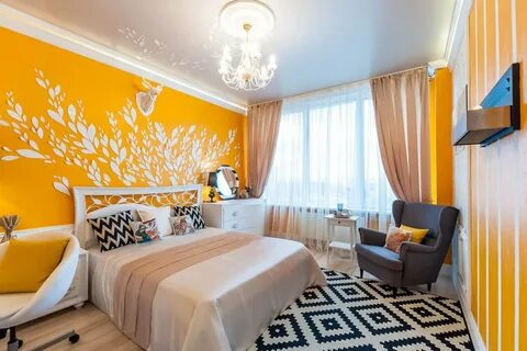 Комната желтого цвета