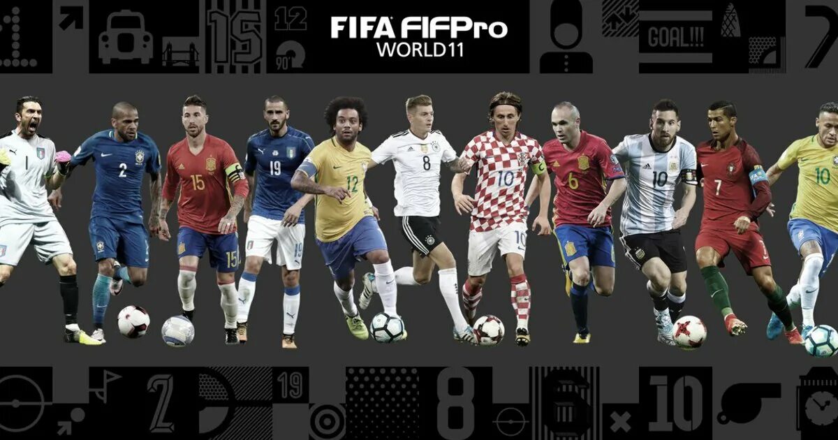 В какой игре 5 игроков. FIFA FIFPRO World XI. Команда года ФИФА 2017. Команда года ФИФА 2011. FIFA FIFPRO World 11.