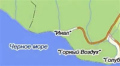 Инал на карте