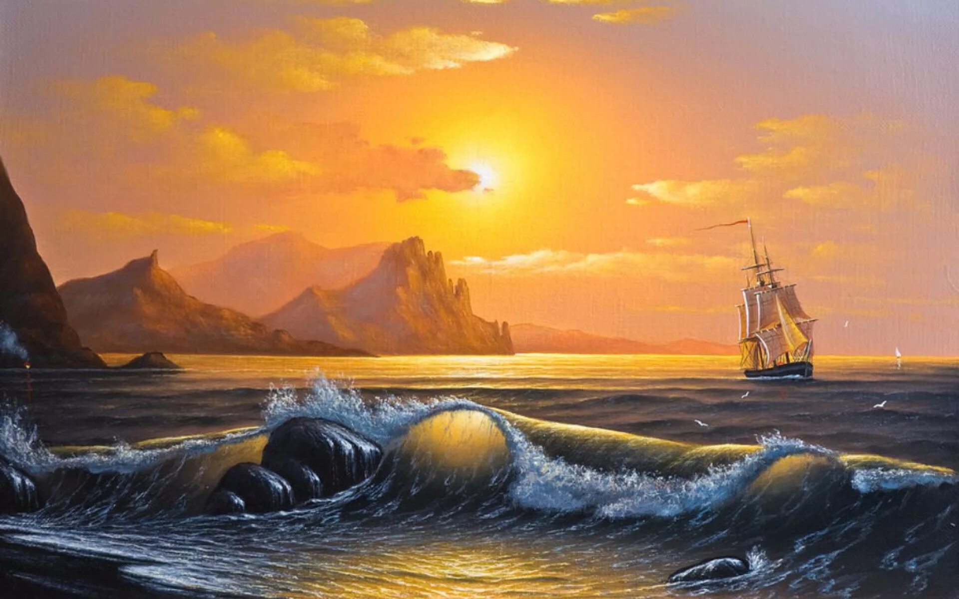 Художник нарисовал деревья море корабли. Художник леонид тчанников живопись. морские пейзажи леонида тчанникова. морской пейзаж закат. море живопись.