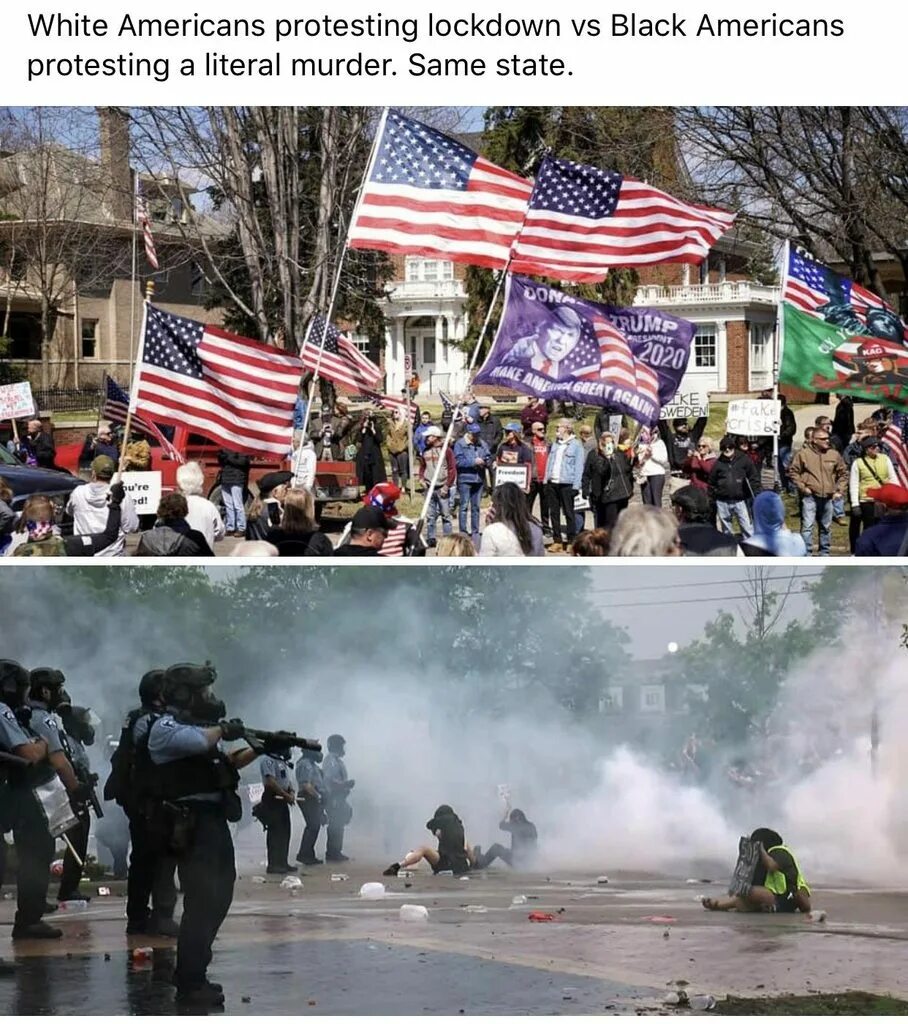 Same state. America protests 90s. USA be like. Black like America.