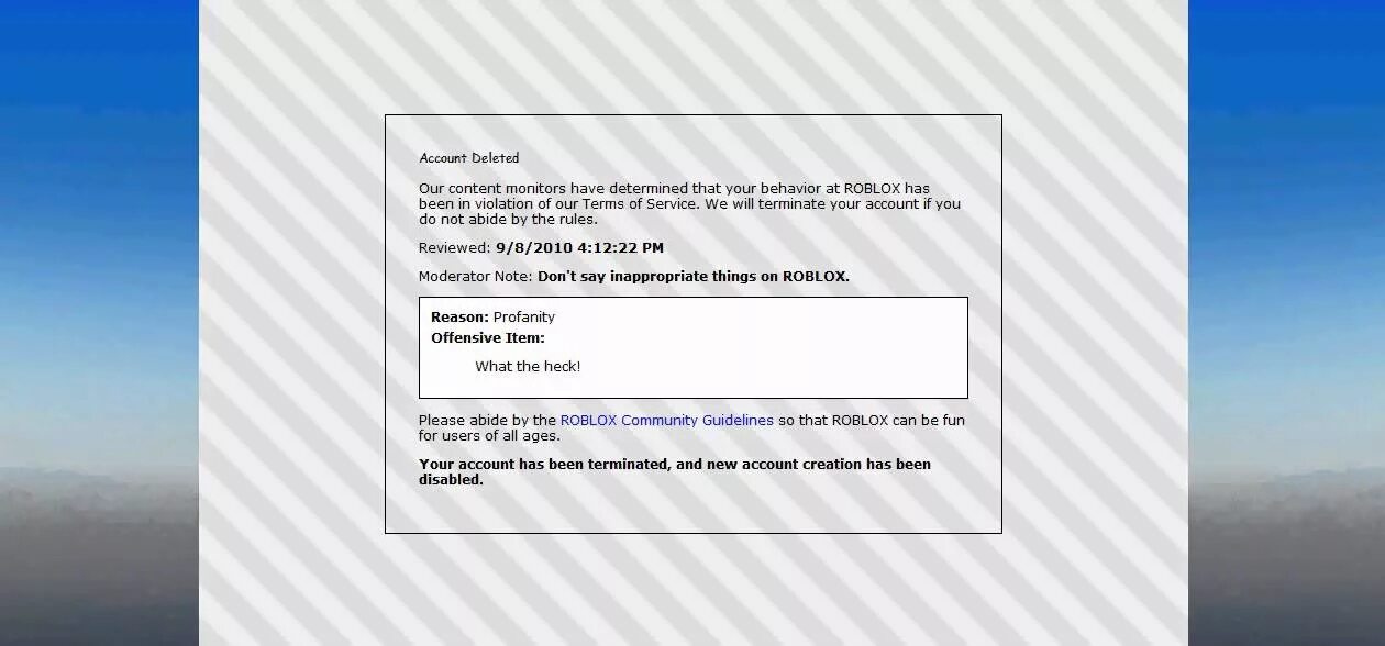 Roblox account for address