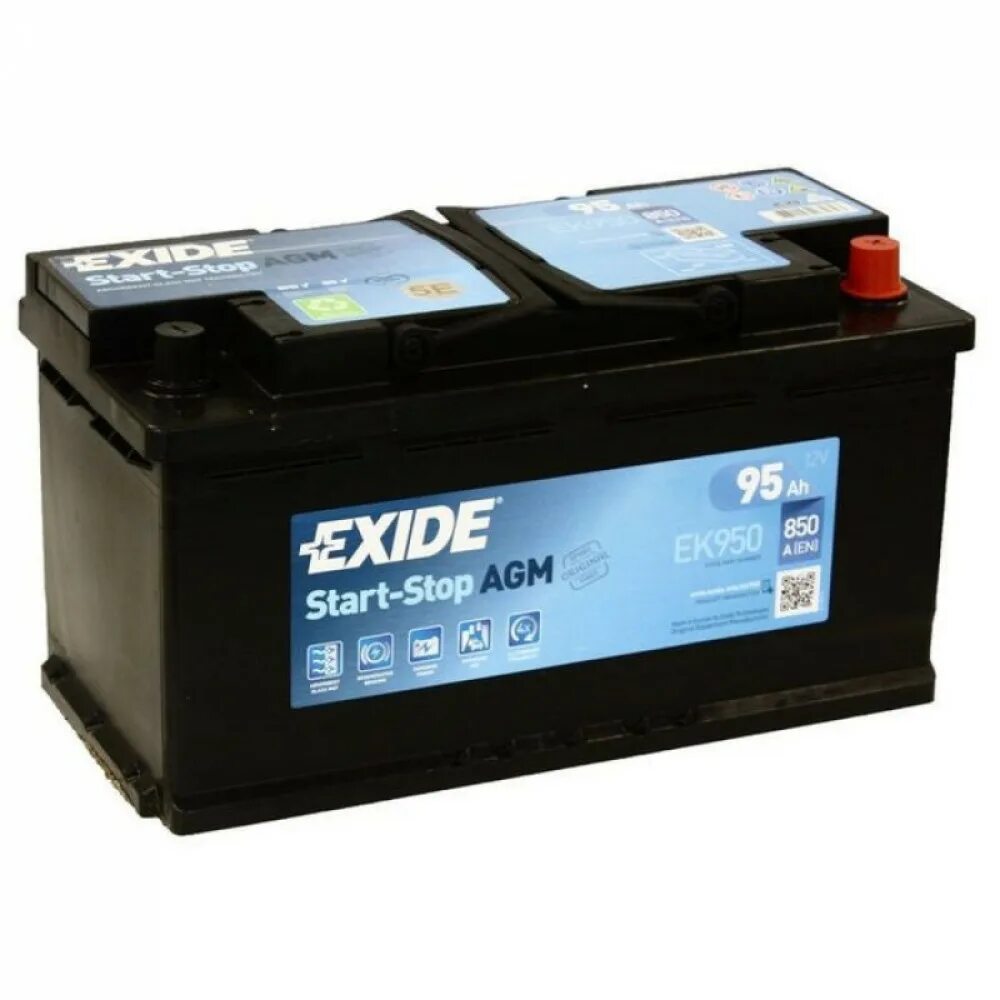 Купить аккумулятор 95 ач. Аккумулятор Exide start-stop AGM ek800. Ek950 Exide. Аккумулятор Exide AGM 95. Аккумулятор Exide ek800 AGM.