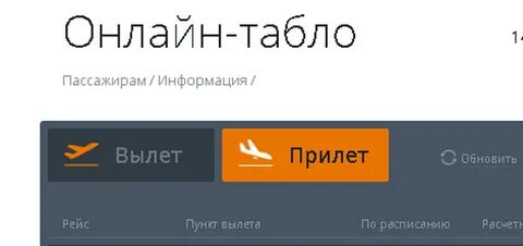Табло вылета ставрополь