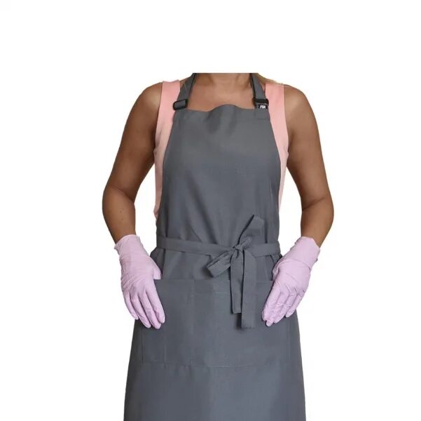 стильные фартуки для продавцов. фартук стильный женский. фартук серый. фартук с регулируемыми лямками. передник серый.