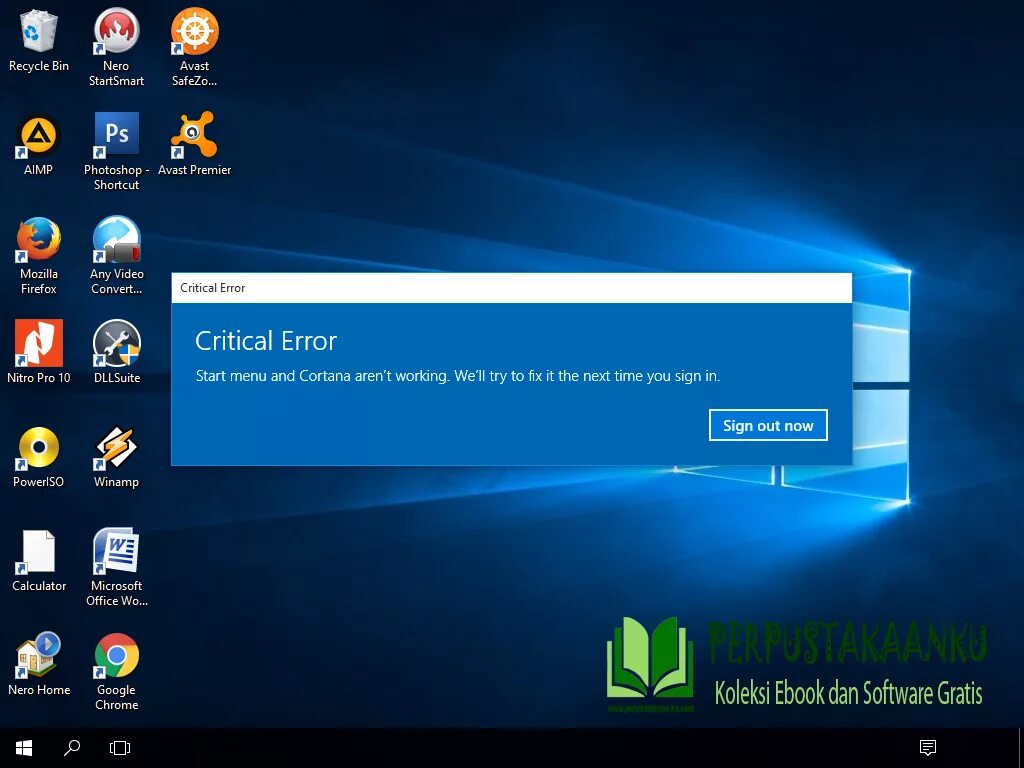 Menu error