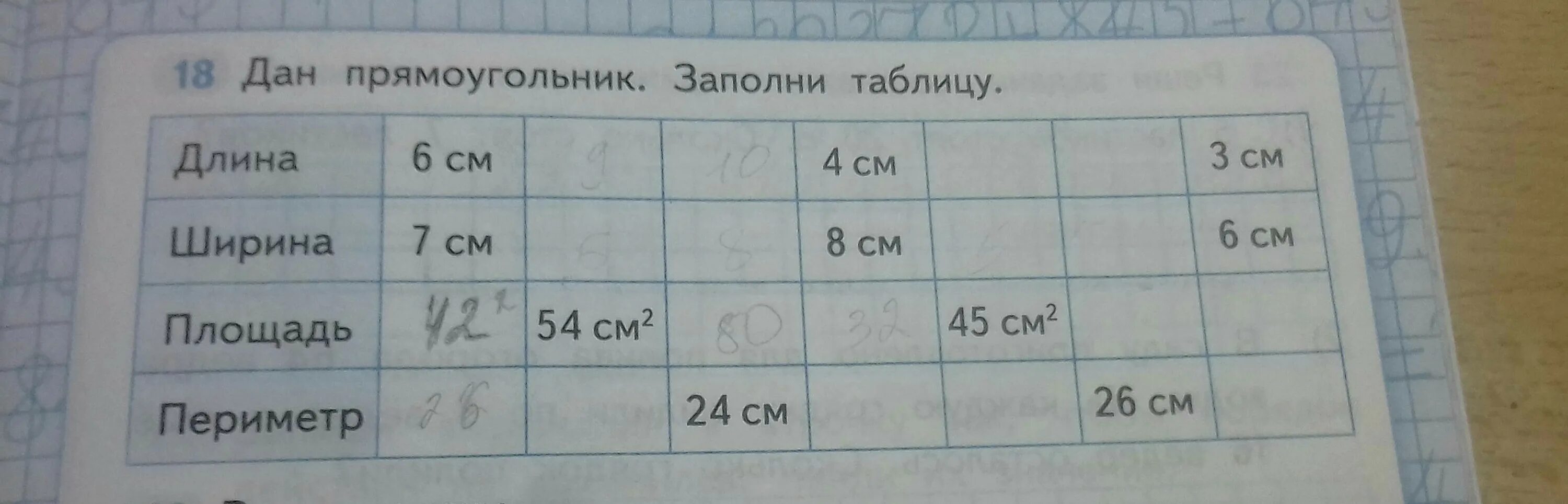 Заполнить таблицу 10 30