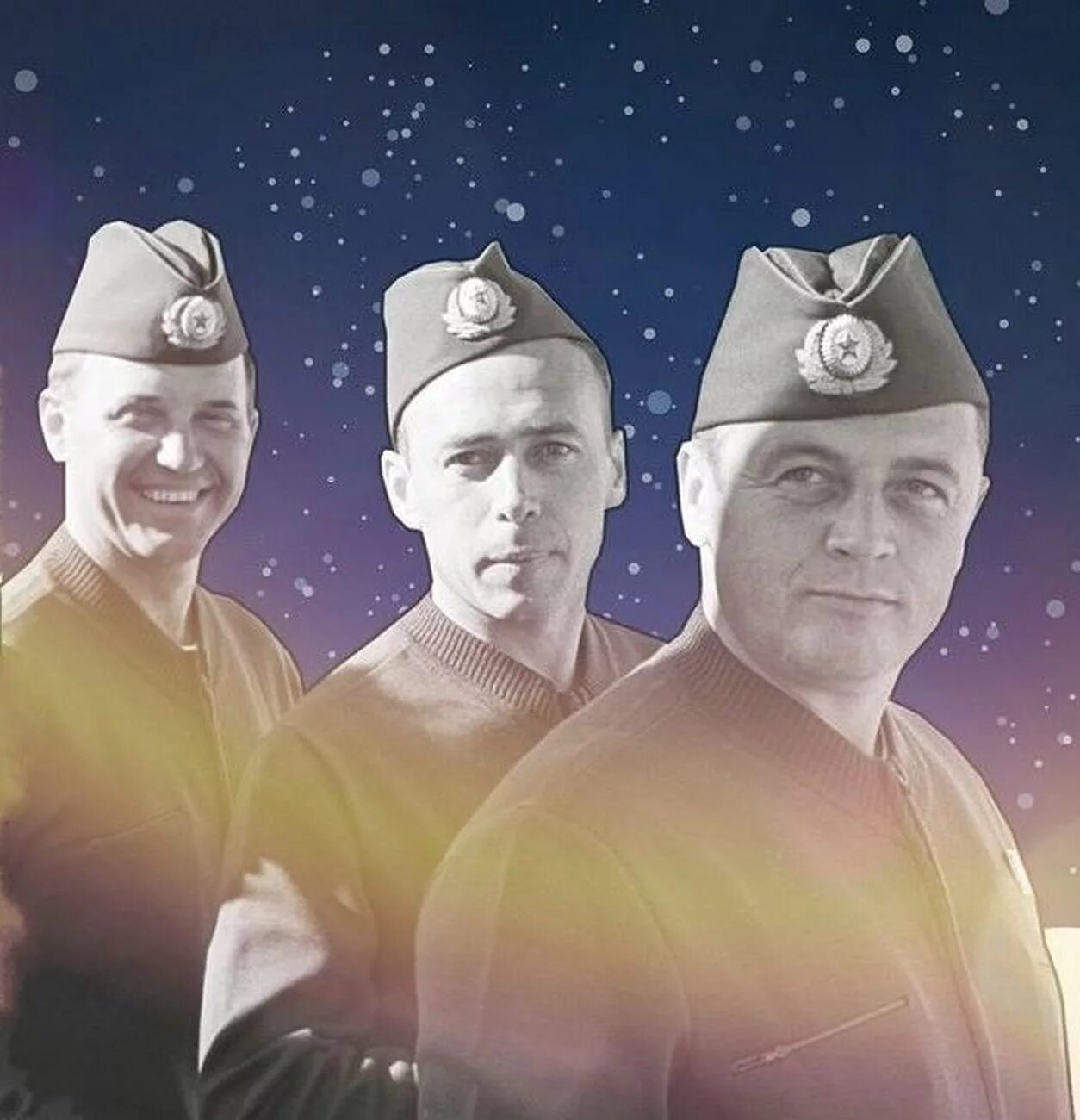 Космонавты волков добровольский и пацаев. Добровольский волков пацаев. Комаров пацаев добровольский волков. Экипаж союз 11. С.