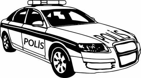 Coloring Pages Mercedes police car Print Free