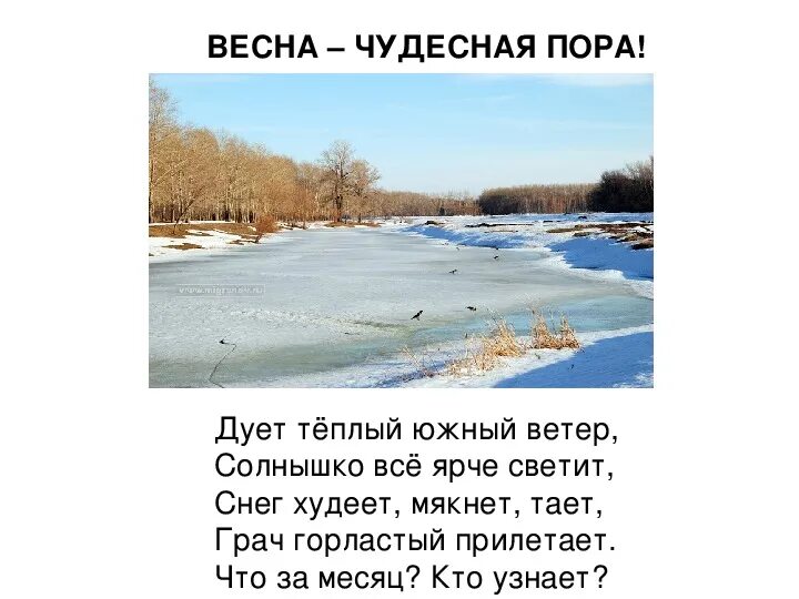 Стихотворение о весне солнце ярче засияло. Весенний ветер стих.