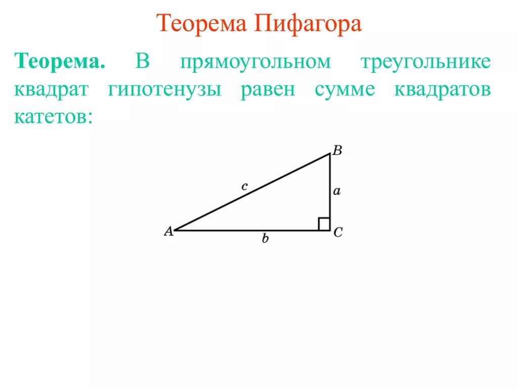 Теорема пифагора свойства. Теорема Пифагора для прямоугольного треугольника. Теорема Пифагора формула прямоугольного треугольника. Площадь прямоугольного треугольника теорема Пифагора. Прямоугольный треугол теорема Пифагора.