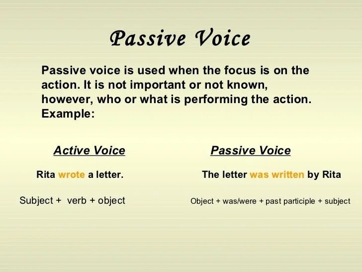 Take в пассивном залоге. Passive Voice примеры. Passive Voice misuse. Active and Passive Voice. English Passive Voice.