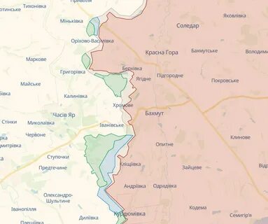 Бахмут на карте украины