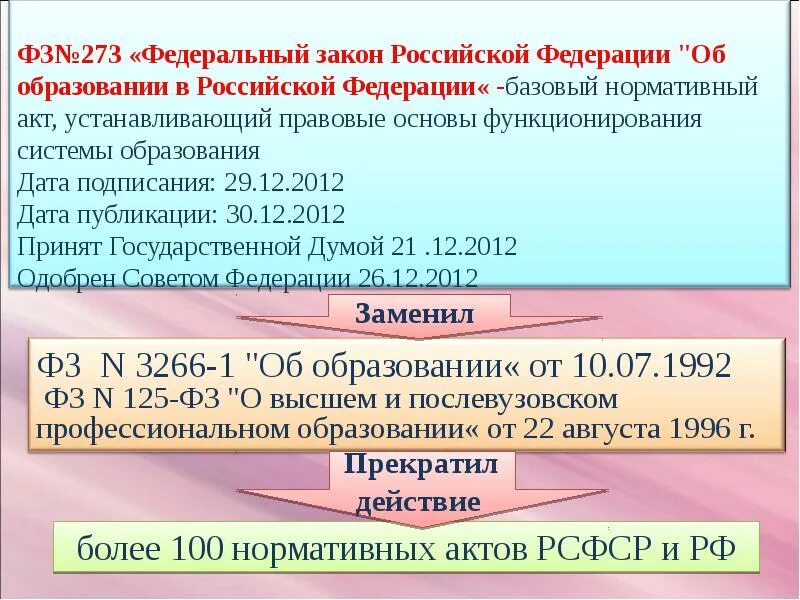 Закон РФ от 10 июля 1992 г. n 3266-i "об образовании". Закон РФ от 10.07.1992 № 3266-1 «об образовании» принятие в СССР. Презентация ФЗ n151. 83 ФЗ от 1992г о нормах. Указ n 400