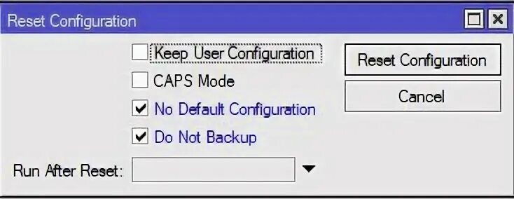Default configuration