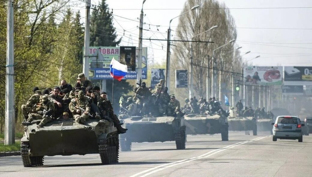 Хроника войны на украине сегодня. Краматорск 2014 год. Ойна на востоке Украины (2014 – н. ВР.).. Колонна российских войск.