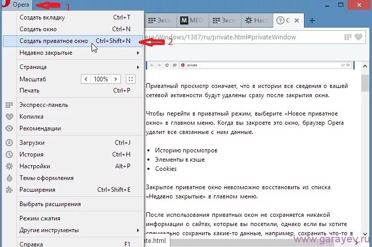 Как вернуть оперу в оконный режим. Приватная вкладка в опере. Открытые вкладки. Вкладка создание.