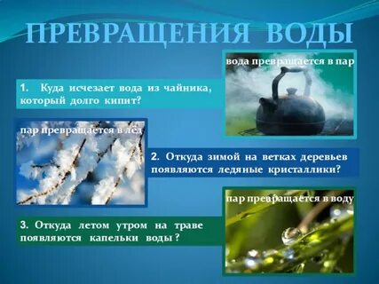 Пар переходит в воду
