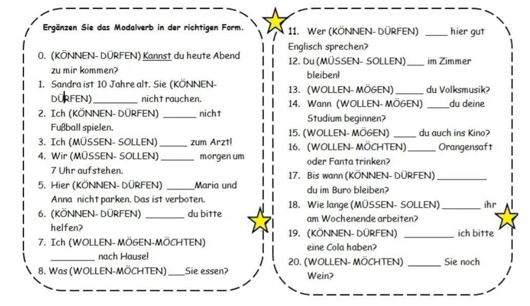 Модальные глаголы в немецком упражнения. Упражнения на Модальные глаголы в немецком языке для начинающих. Модальные глаголы немецкий задания. Глагол wollen в немецком языке упражнения.