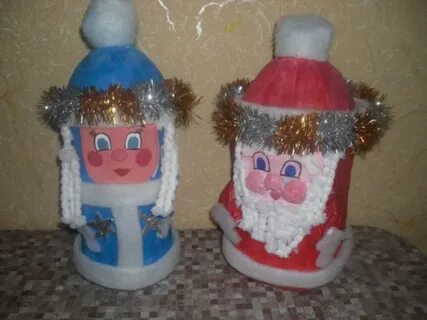 Новогодние поделки из бутылок своими руками