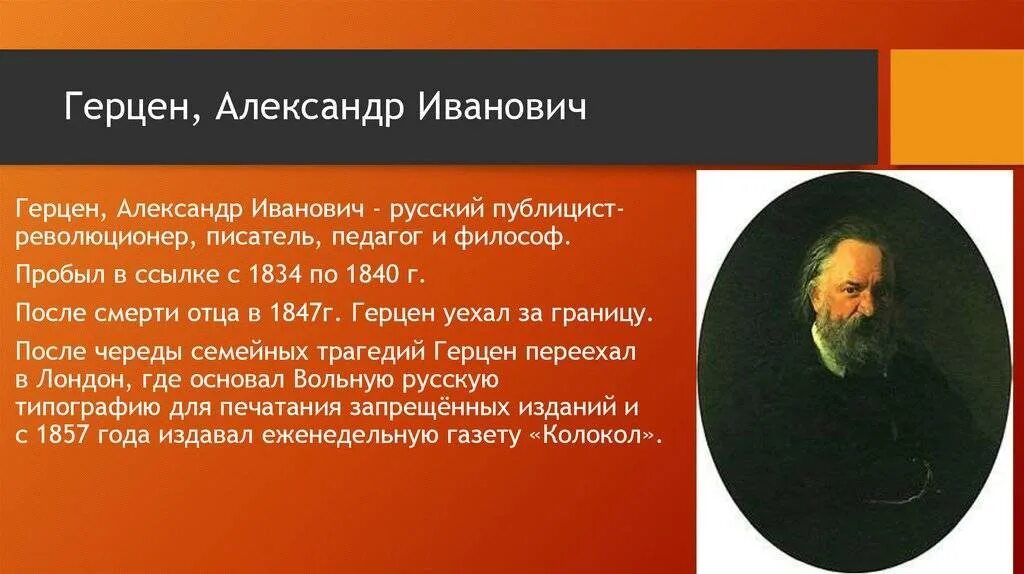 Герцен очень кратко. Герцен биография.