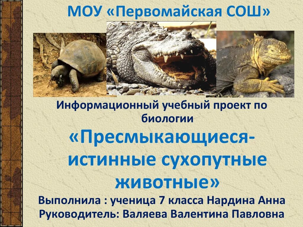 Какие признаки характеризуют пресмыкающихся как наземных животных