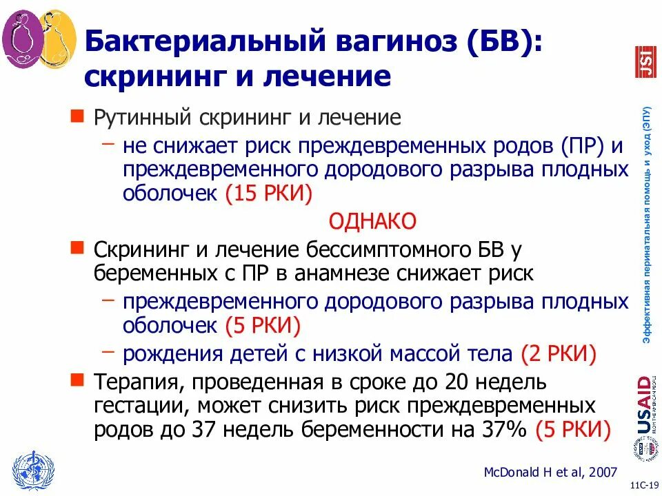 Риск преждевременных родов скрининг
