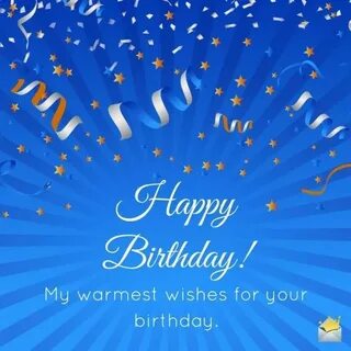 Birthday congratulations