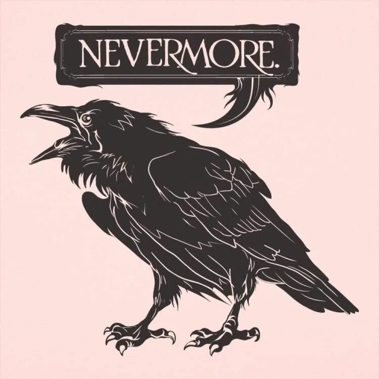 Raven poe. Raven Nevermore. Nevermore ворон тату.