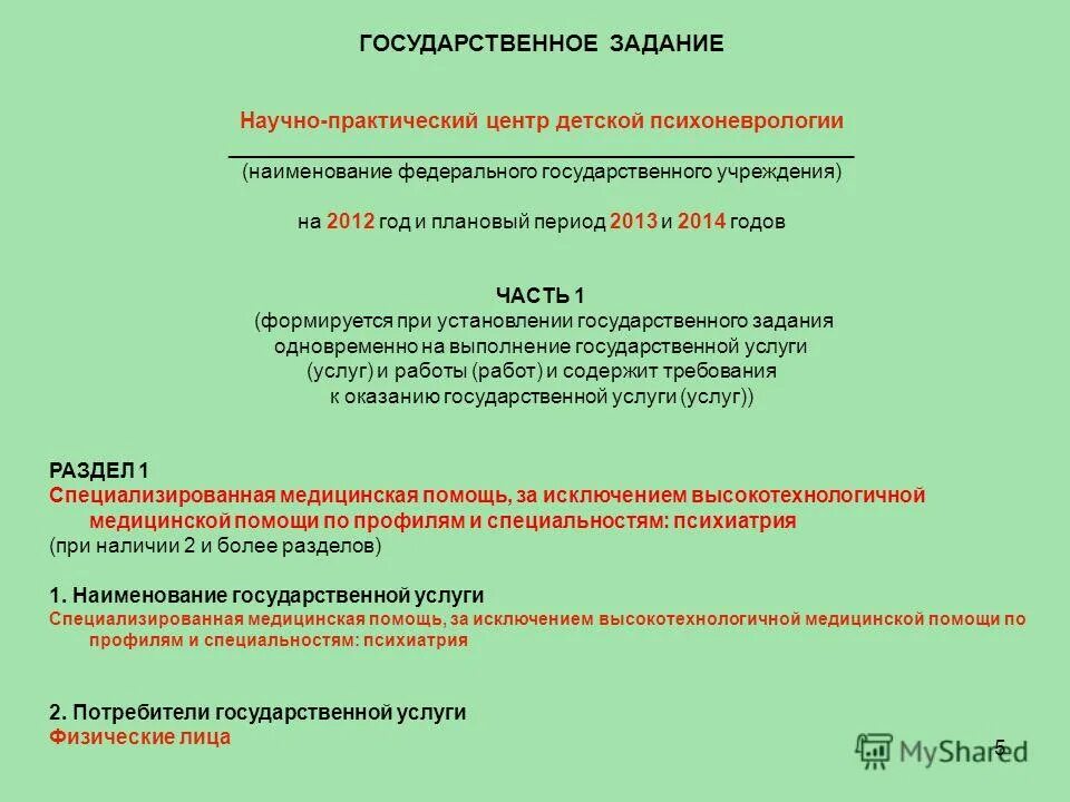Государственное задание содержит. Государственное задание содержит