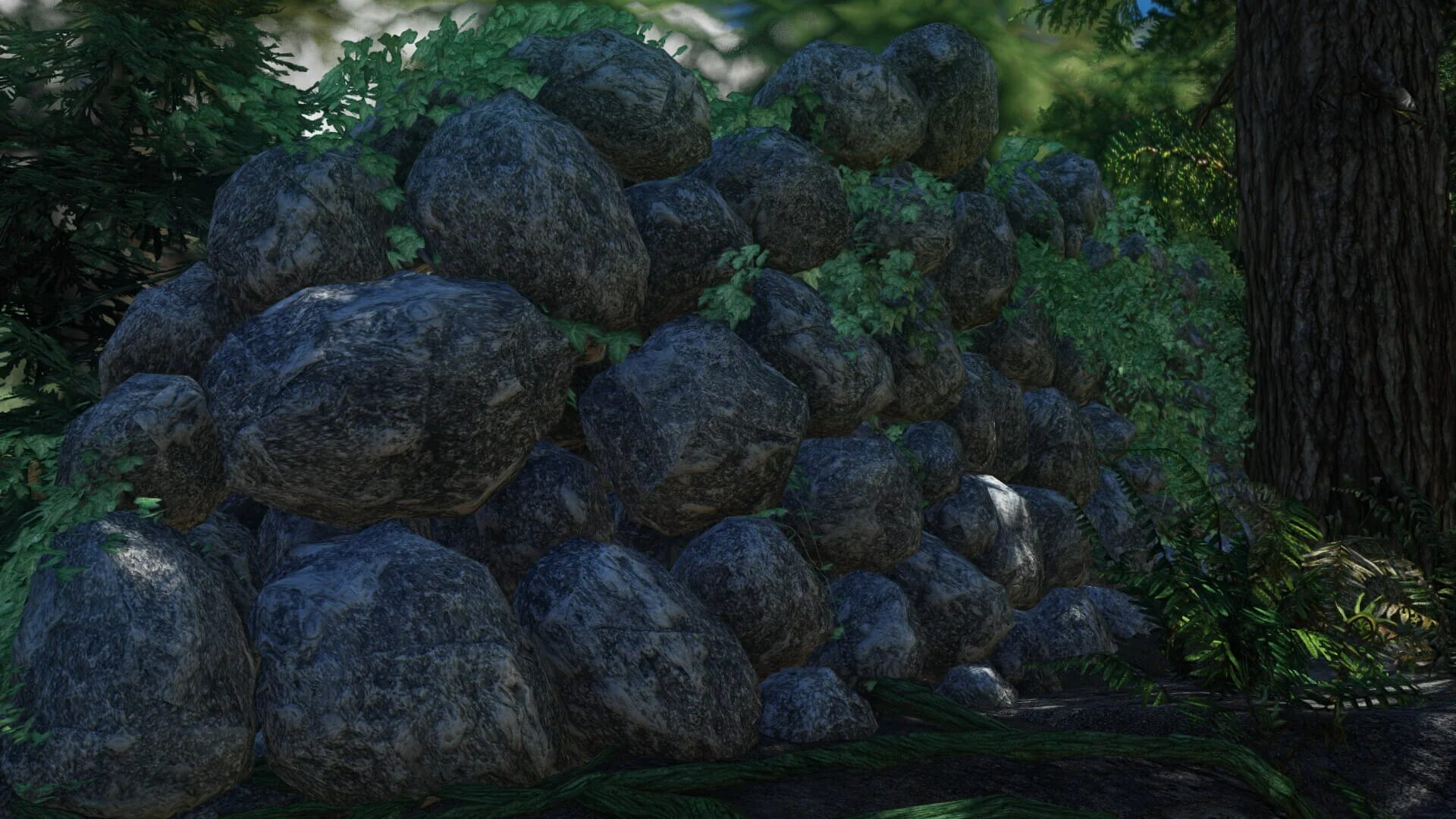 Highpoly 3d камень. Скайрим мод enhanced Rocks and Mountains. Highpoly 3d камень сетка. Skyrim High Poly Project.