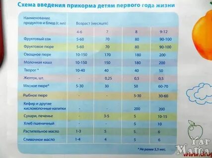 Когда вводить фруктовое пюре в прикорм