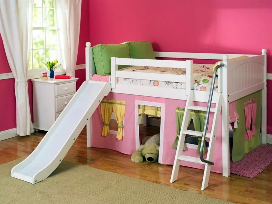Детские кровать можно. Кровать для детей. Кровать домик для девочки. Детские кровати для девочек. Кровать с горкой для девочки.