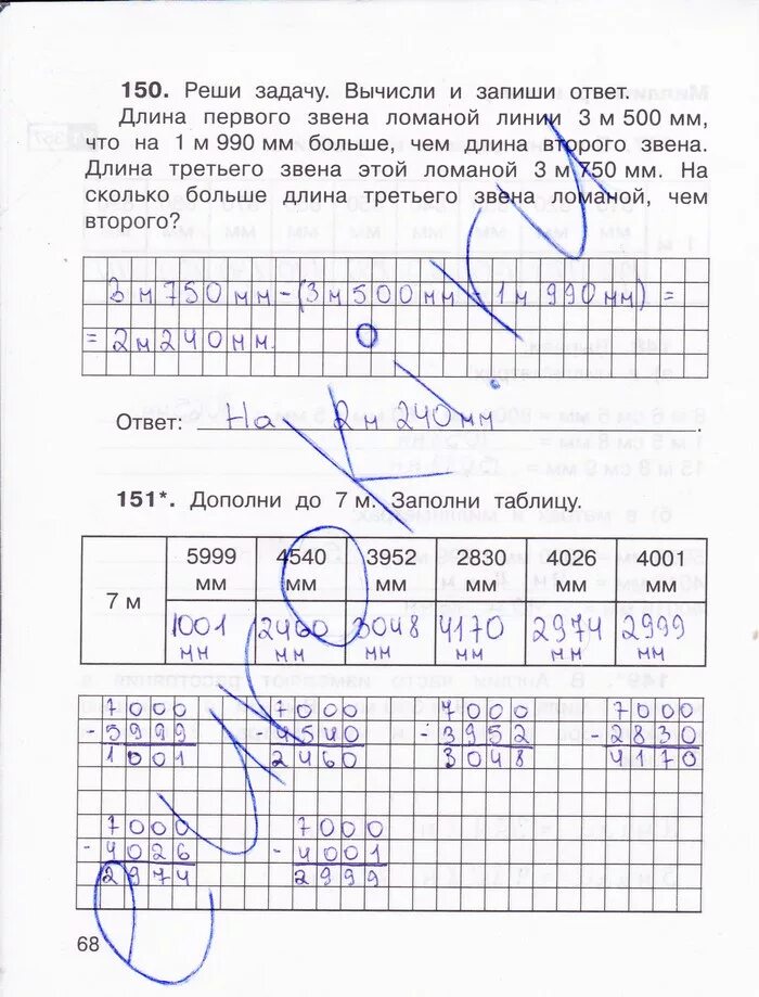 Математика 3 класс самостоятельные работы юдина. Математика 3 класс 1 часть рабочая тетрадь стр 68.