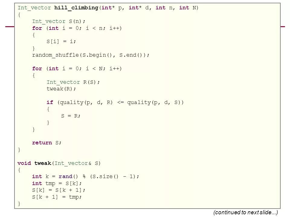 Int vector h
