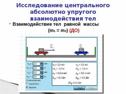 Закон сохранения импульса упругое и неупругое взаимодействие