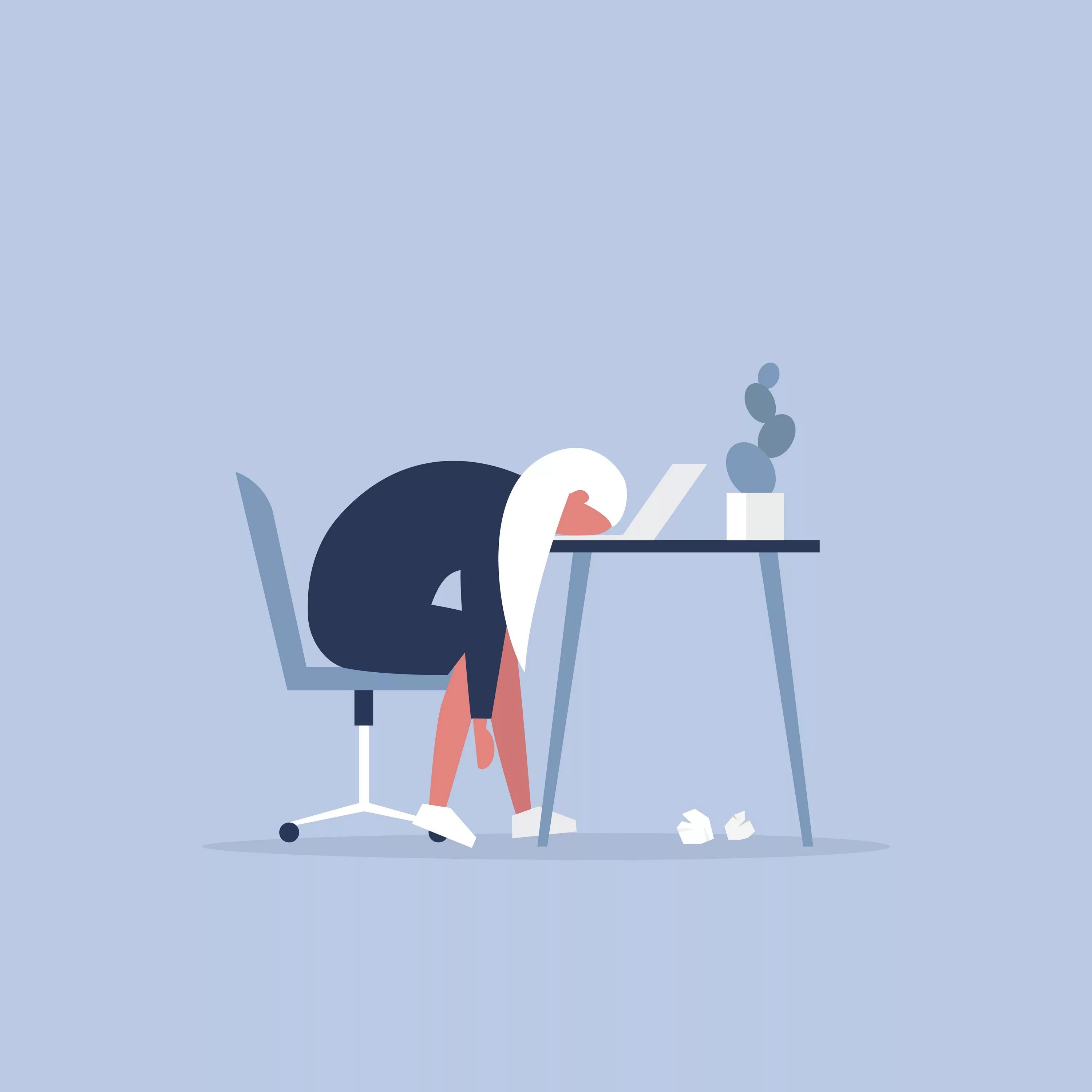 I was too tired to working