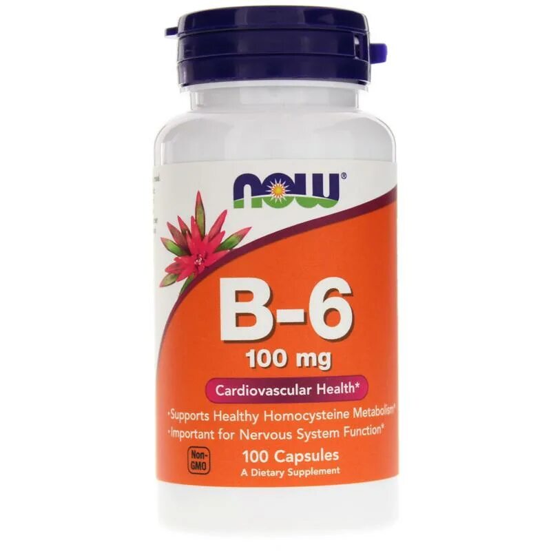 Now Vitamin b-6 (витамина в-6) 100 мг 100 капсул. Now b-6 100 MG 100 капсул. B-100 (100 капс), Now foods. Vitamin b-6 100 MG 100 VCAPS.