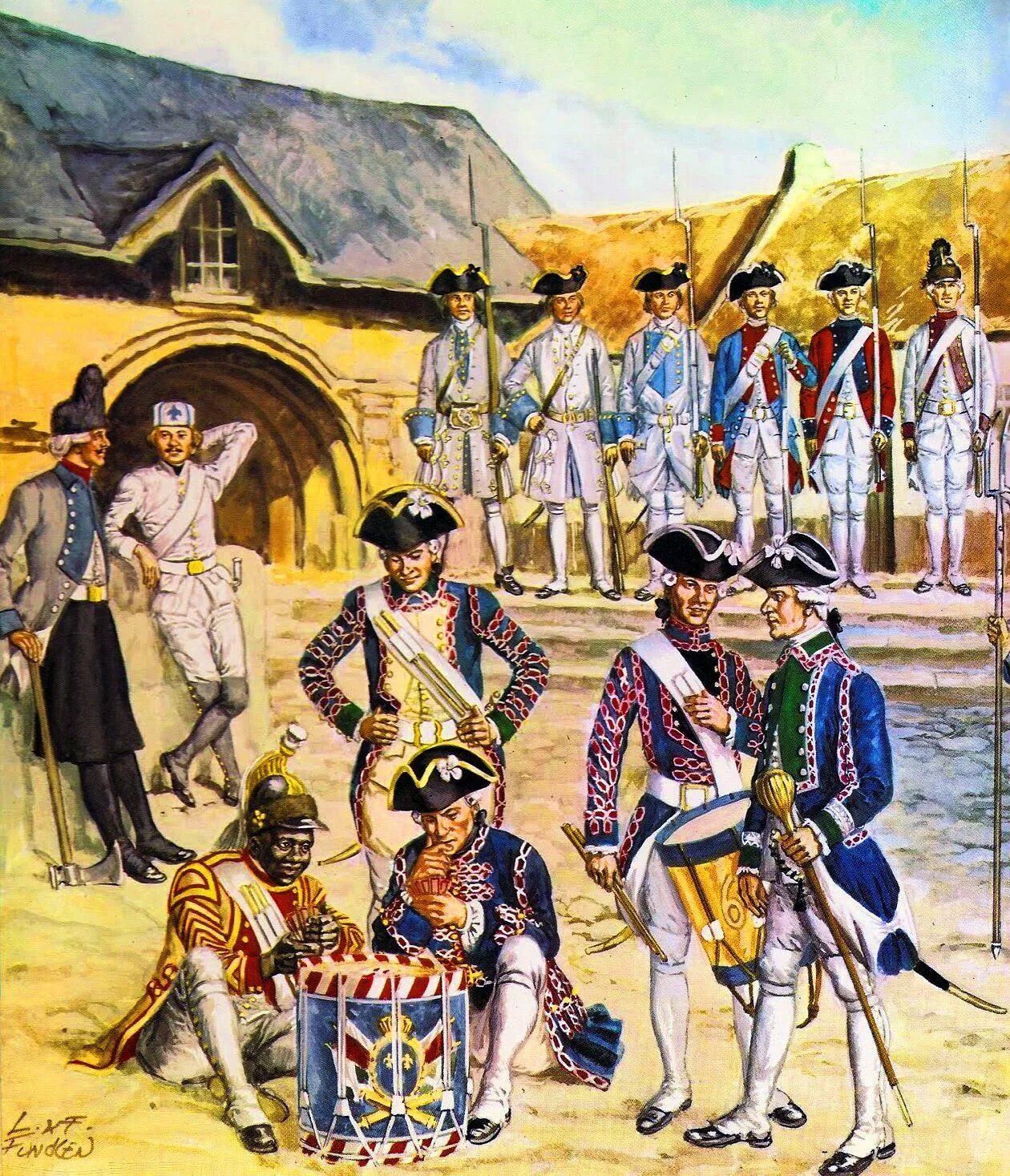 Французская Королевская армия 18 века. Французская Королевская пехота. Французские Королевские войска. Солдат Франции 16 века.