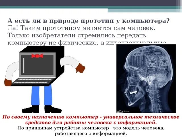 Компьютерный прототип. Человек прототип компьютера. Первый прототип компьютера. Прототип компьютера в природе. Прототип это в информатике.